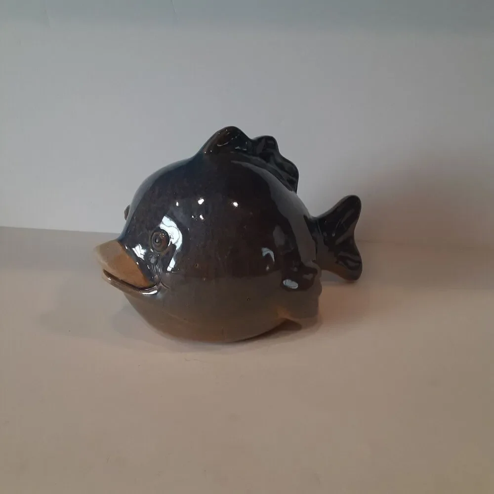 Stoneware Fish Blues & Earthtones Whimsy Decor